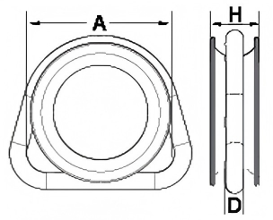 drawing-stainless-steel-d-ring-with-thimble drawing-stainless-steel-d-ring-with-thimble