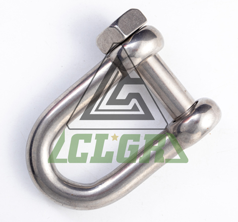 CLGR® Stainless Steel Chain Shackle with Square Head Pin for Trawling
