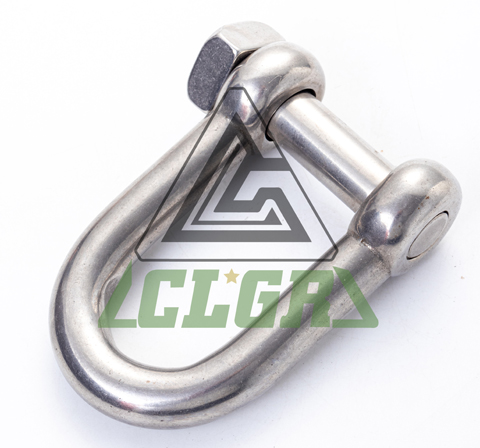CLGR® Stainless Steel Chain Shackle with Square Head Pin for Trawling