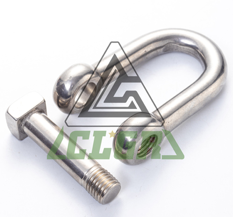 CLGR® Stainless Steel Chain Shackle with Square Head Pin for Trawling