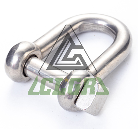 CLGR® Stainless Steel Chain Shackle with Square Head Pin for Trawling