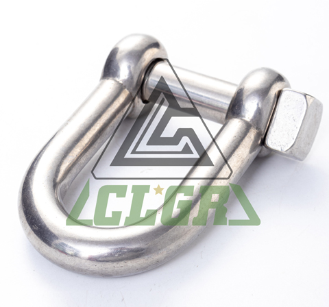 CLGR® Stainless Steel Chain Shackle with Square Head Pin for Trawling