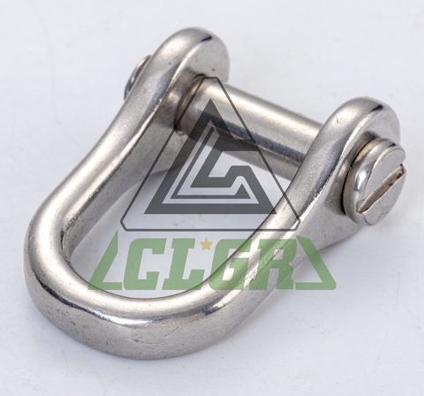 CLGR® Stainless Steel D Shackles with Countersunk Slotted Pin – European Type
