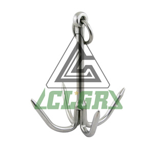 CLGR® Stainless Steel Four Prong Grapnel Anchor