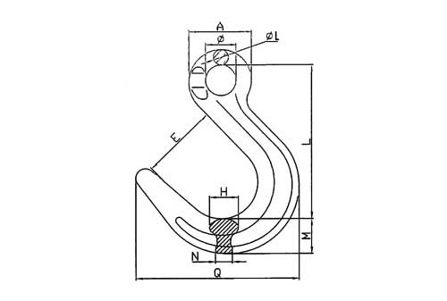 Specifications of CLGR® Forged Alloy G100 Eye Foundry Hooks