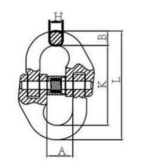 Specifications of CLGR® G80 Chain Connectors European Type (Double steel sleeve, Recessed Pin) Specifications of CLGR® G80 Chain Connectors European Type (Double steel sleeve, Recessed Pin)