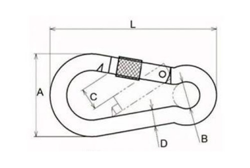 Specifications of CLGR® Galvanized Carabine Snap Hook with Screw Nut DIN5299 Form D Specifications of CLGR® Galvanized Carabine Snap Hook with Screw Nut DIN5299 Form D