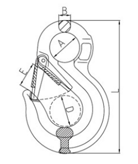 Specifications of CLGR® Grade 80 Eye Sling Hook with Safety Latch GH Type