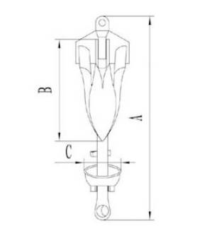 Specifications of CLGR® Stainless Steel Folding Grapnel Anchor