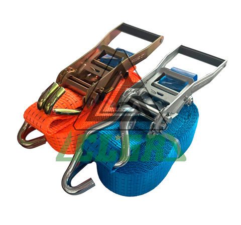 CLGR® 2 Inch Ratchet Straps with Wire Double J Hooks EN 12195-2 Polyester Wholesale Suppliers