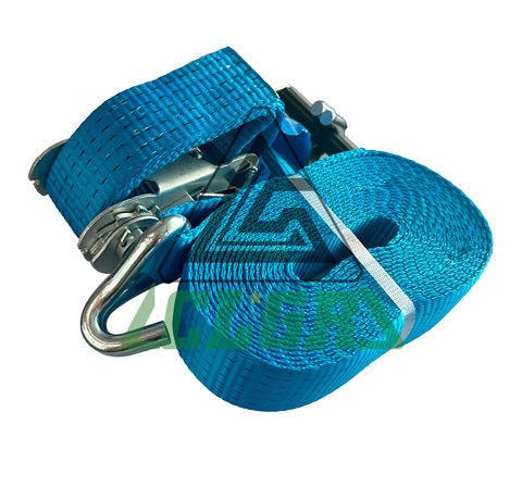 CLGR® 2 Inch Ratchet Straps with Wire Double J Hooks EN 12195-2 Polyester China