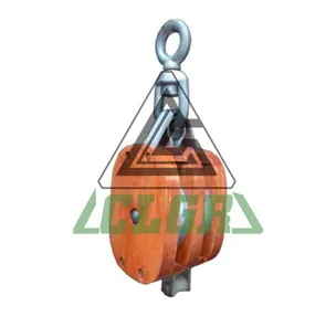 CLGR® Regular Wood Block with Swivel Eye Double Sheave