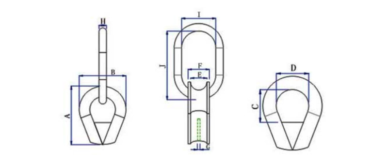 CLGR® Galvanized K3-B Fibre Thimble Reinforced Diagram