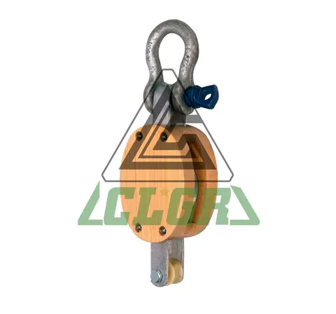 CLGR® Regular Wood Block with Shackle Single Wheel Sheave Company