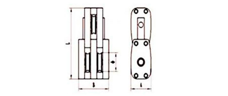 CLGR® Wooden Block with Shackle Rectangular Body Diagram CLGR® Wooden Block with Shackle Rectangular Body Diagram