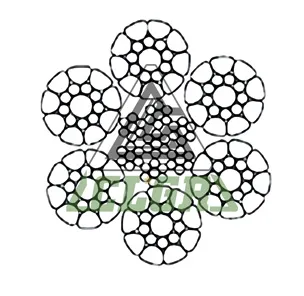 CLGR® Compacted Steel Fishing Wire Rope 6X19S+IWRC for Trawl