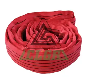 CLGR® 5 Ton Lifting Sling Red Polyester Endless Round Sling