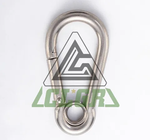 CLGR® Galvanized Carabine Snap Hook with Eyelet DIN5299 Form A