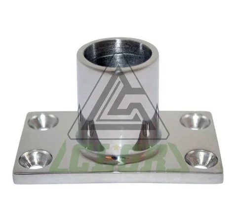 CLGR® Stainless Steel Boat Handrail Rectangular Base 90 Degree
