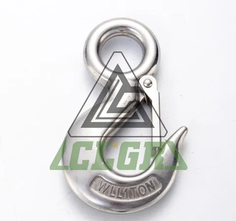 CLGR® Stainless Steel Eye Hoist Hook with Latch S-320