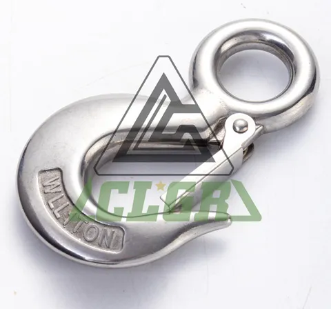 CLGR® Stainless Steel Eye Hoist Hook with Latch S-320