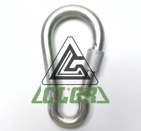 CLGR® Galvanized Carabine Snap Hook with Screw Nut DIN5299 Form D Manufacturers