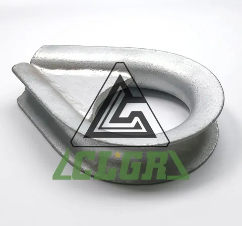 clgr heavy duty stub end wire rope thimble with gusset k2 b us fed spec factory