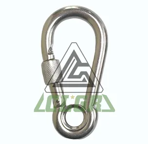 CLGR® Stainless Steel Carbine Hook with Eyelet and Screw Nut DIN5299 Form E