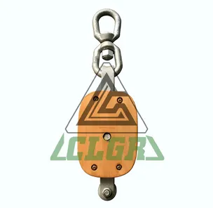 CLGR® Regular Wood Block with Swivel Eye Triple Sheave