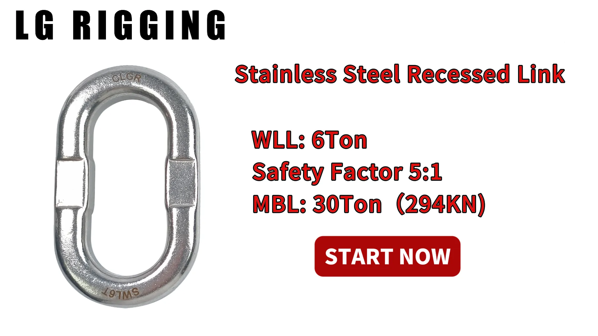 CLGR® Break Test 6T Stainless Steel Recessed Link