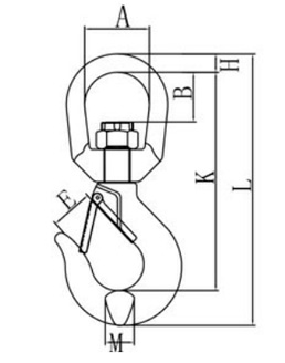 CLGR®_Alloy_Grade_80_Swivel_Safety_Hook_with_Latch_Diagram.png