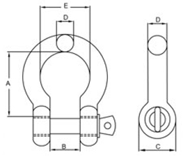 drawing-stainless-steel-anchor-shackle-screw-pin-european-type for Trawling drawing-stainless-steel-anchor-shackle-screw-pin-european-type for Trawling
