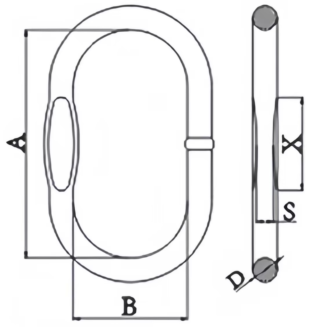Drawing Grade 80 Master Link Rings, European Type EN1677-4