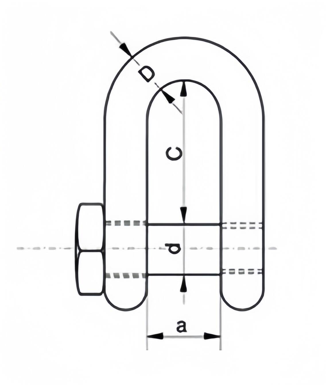 drawing-clgr-high-tensile -chain-shackle-square-head-pin drawing-clgr-high-tensile -chain-shackle-square-head-pin