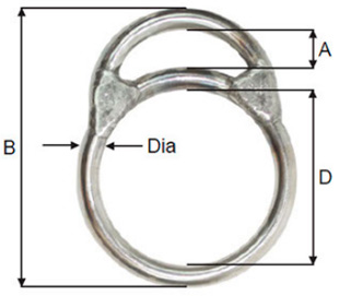 CLGR® Rings Stainless Steel Bow for Trawling