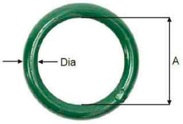 Drawing Welded Steel Round Rings Painted