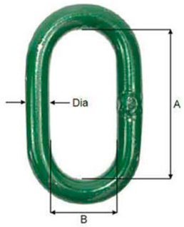 Drawing CLGR® Welded Steel Oval Rings Painted 