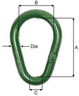 Drawing CLGR® Pear Rings Steel Painted Welded Drawing CLGR® Pear Rings Steel Painted Welded