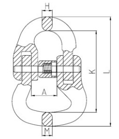Drawing CLGR® G80 Webbing Sling Connector SL Type Drawing CLGR® G80 Webbing Sling Connector SL Type