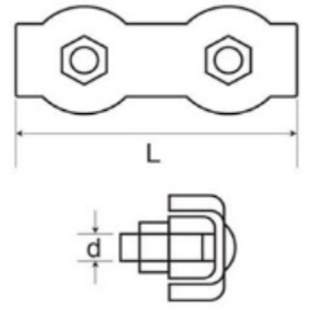 Specifications of CLGR® Stainless Steel Duplex Wire Rope Clip 