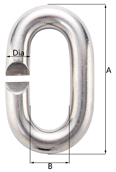 Drawing CLGR® Stainless Steel C Split Link Drawing CLGR® Stainless Steel C Split Link