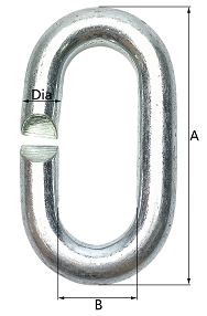 Drawing CLGR® Split Links Sister Clips Galvanized Steel Drawing CLGR® Split Links Sister Clips Galvanized Steel
