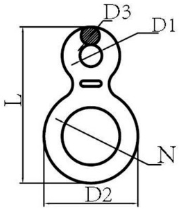 Drawing CLGR® Grade 80 Alloy Viking Kelly's Eye E90 Type - Trawling Gear