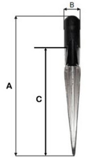 Drawing CLGR® Marlin Spikes Splicing Fid for Fiber Rope Stainless Steel with Nylon Handle Drawing CLGR® Marlin Spikes Splicing Fid for Fiber Rope Stainless Steel with Nylon Handle