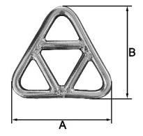 drawing stainless steel triangles with 4 holes for trawl fishing drawing stainless steel triangles with 4 holes for trawl fishing