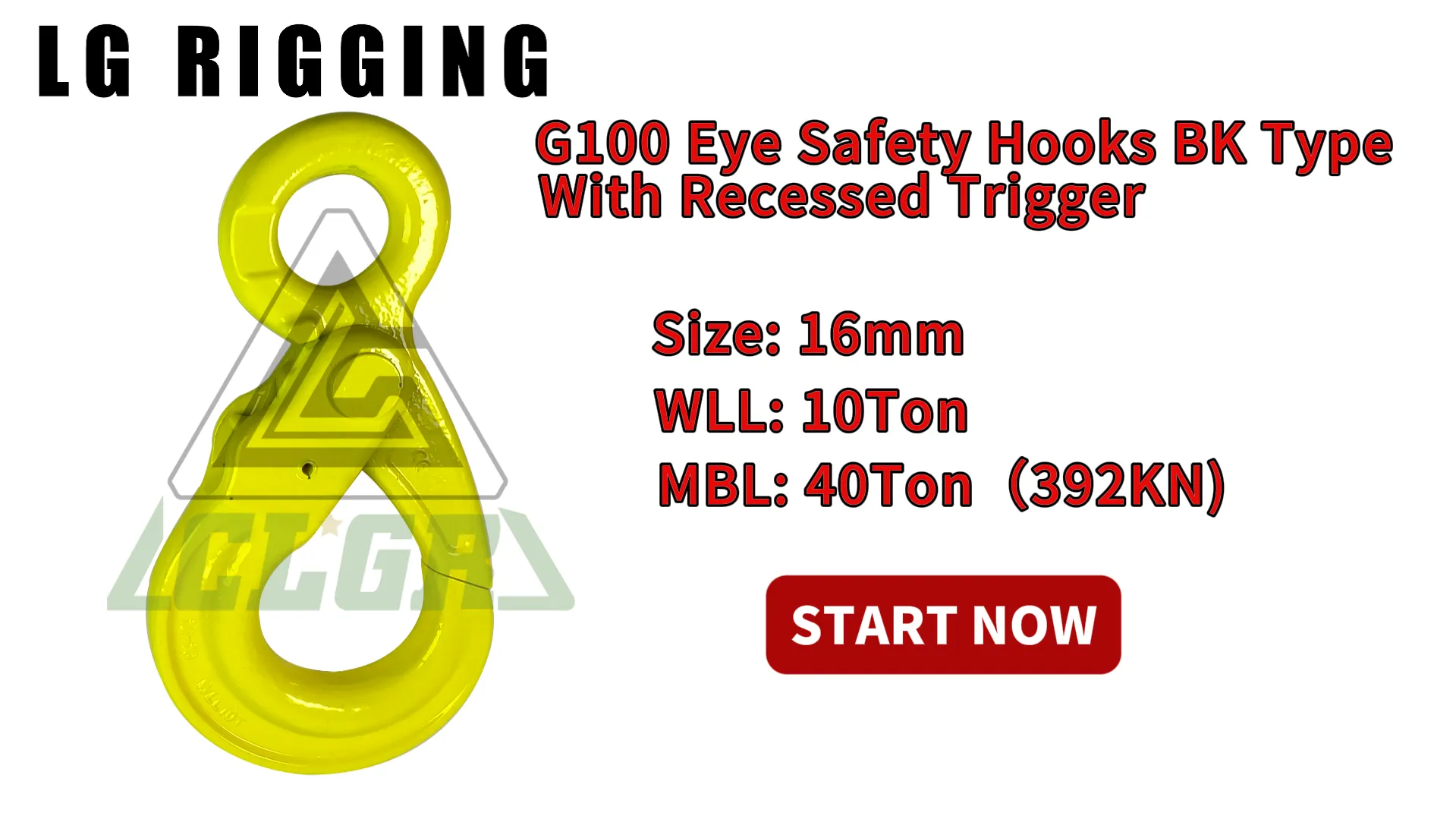 CLGR® Break Test 16mm G100 Eye Safety Hooks BK Type With Recessed Trigger