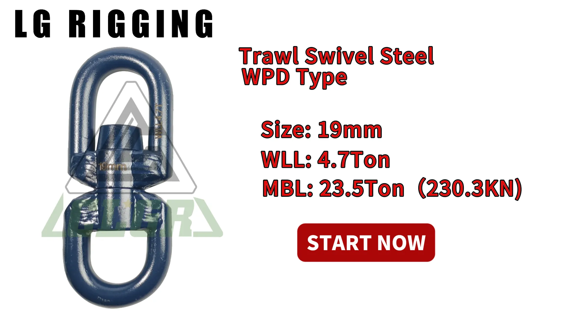 CLGR® Break Test 19mm Trawl Swivel Steel WPD Type