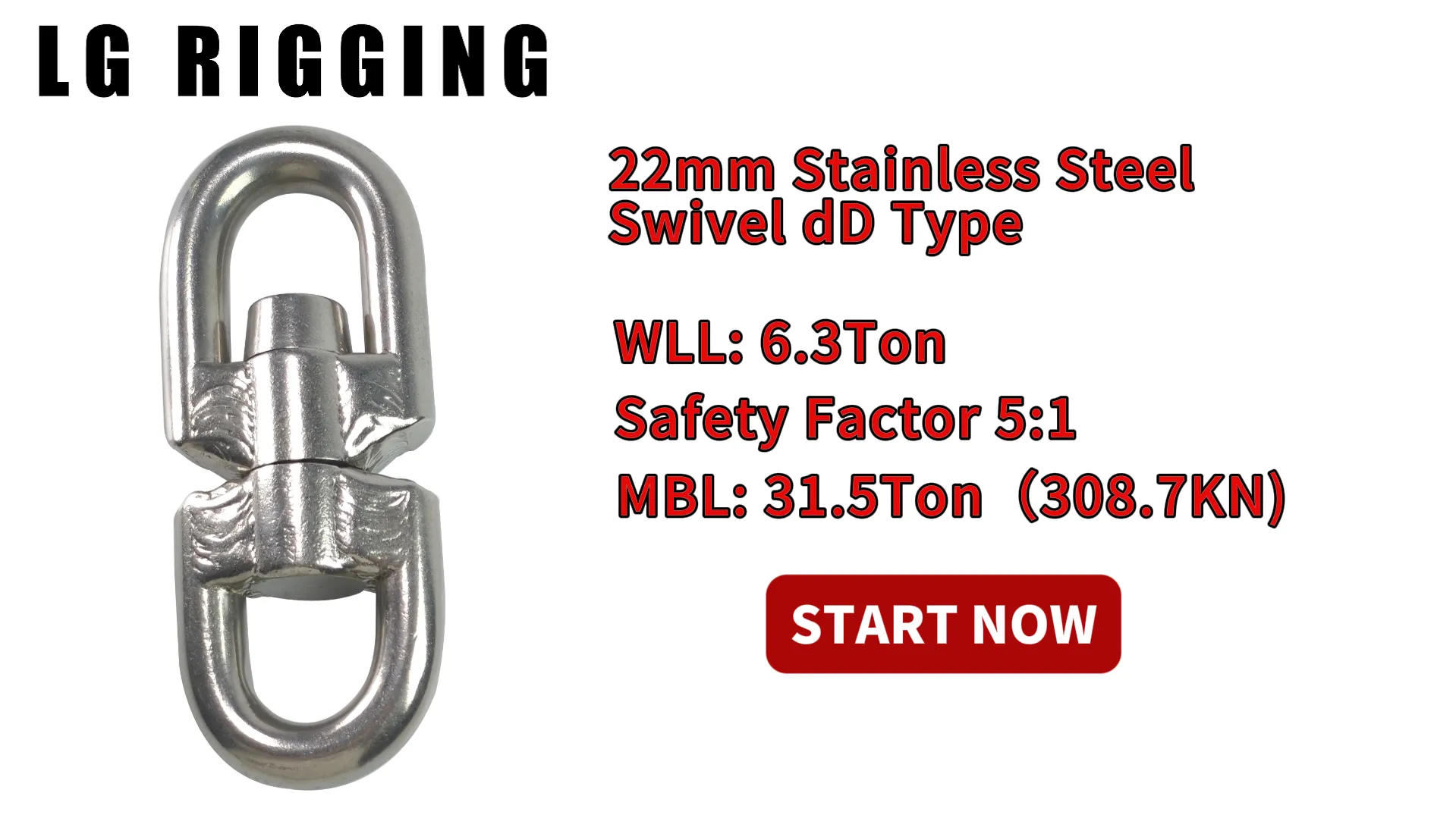 CLGR® Break Test 22mm Stainless Steel Swivel dD Type