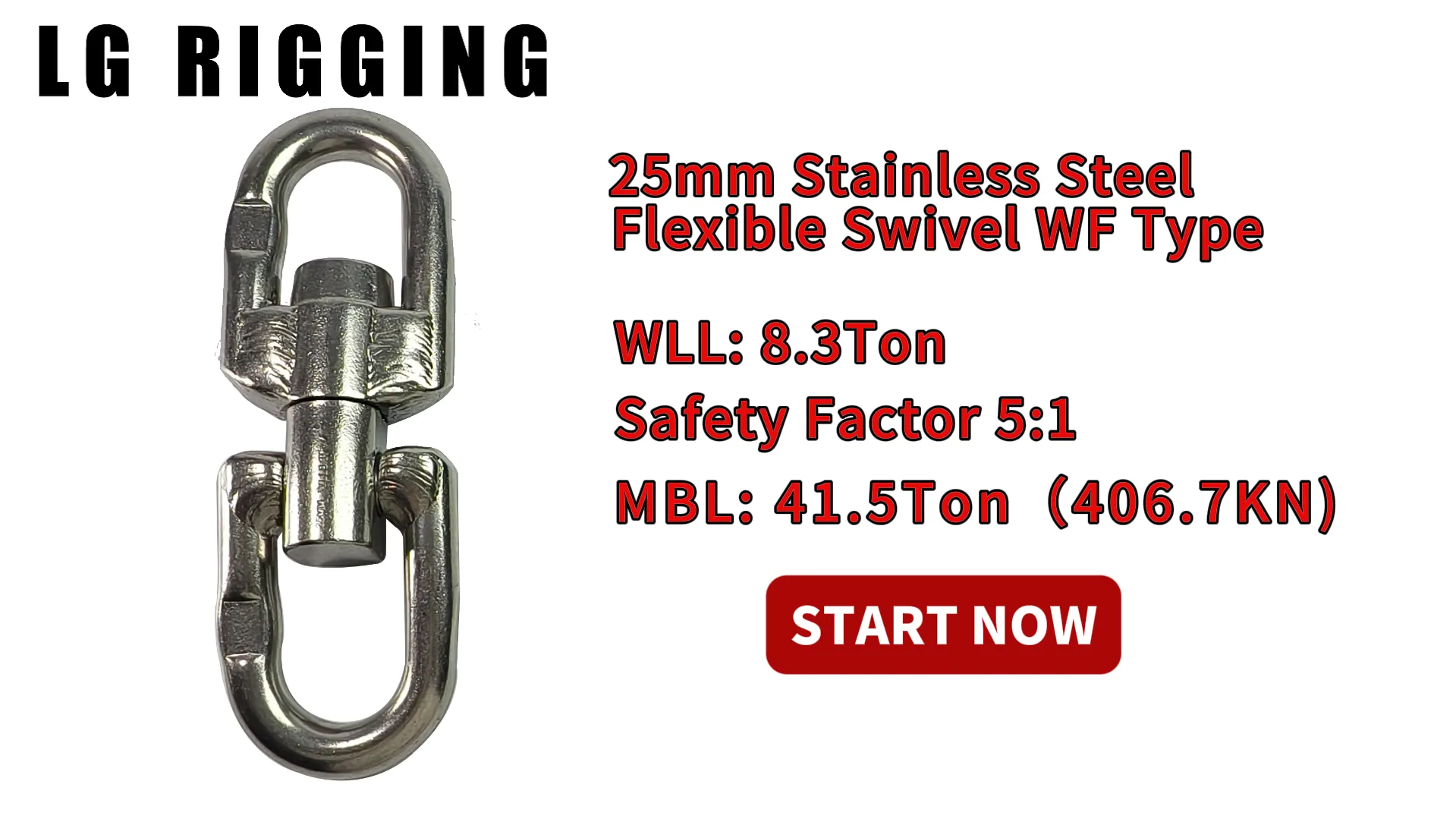 CLGR® Break Test 25mm Stainless Steel Flexible Swivel WF Type