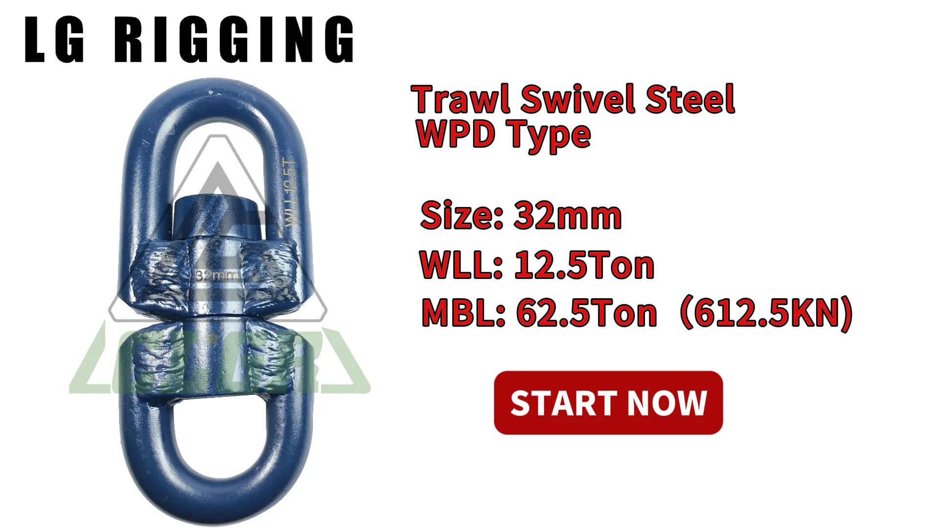 CLGR® Break Test 32mm Trawl Swivel Steel WPD Type